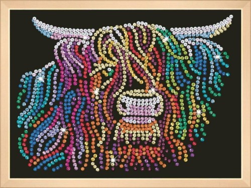 Przejdź do produktu Obrazek z cekinów Krowa Górska 34x25cm 2219 Sequin