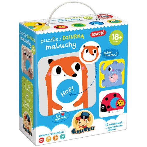 Przejdź do produktu CzuCzu Puzzle z dziurką Maluchy 18m+