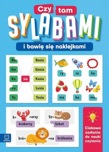 Przejdź do produktu Czytam sylabami i bawię się naklejkami. Ciekawe zadania do nauki czytania