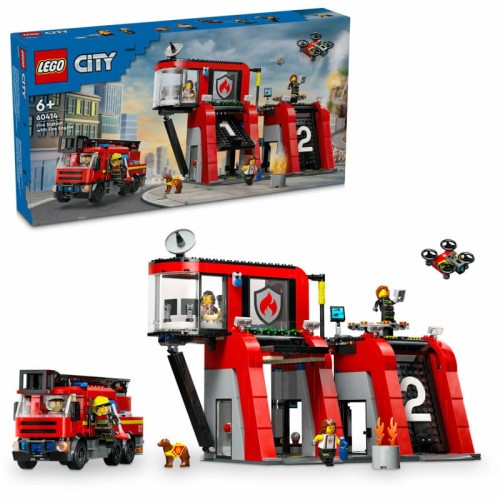 Przejdź do produktu LEGO 60414 CITY Remiza strażacka z wozem strażacki