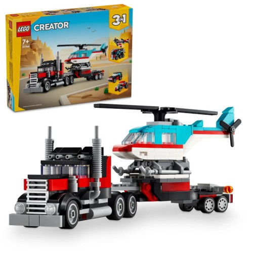 Przejdź do produktu LEGO 31146 CREATOR Ciężarówka z platformą i heliko