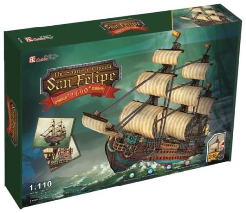 Przejdź do produktu PUZZLE 3D ŻEGLOWIEC THE SPANISH ARMADA-SAN FELIPE