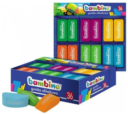 Przejdź do produktu Gumka do ścierania Bambino MAJEWSKI, p36 mix cena