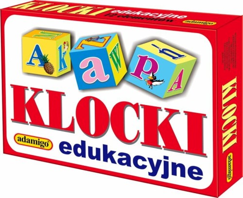 Przejdź do produktu Klocki 12-elementów edukacyjne. Alfabet ADAMIGO
