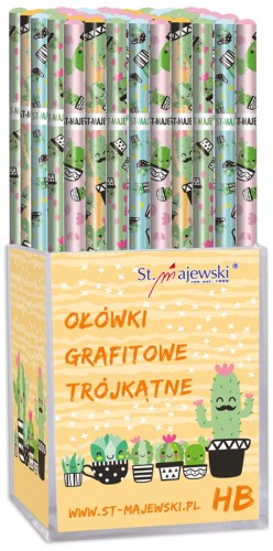 Przejdź do produktu Ołówek trójkątny HB Kaktus mix p72 Cena za 1szt