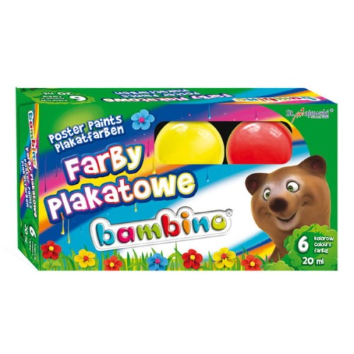 Przejdź do produktu Farby plakatowe Bambino 6kol./20ml