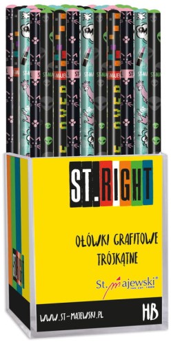 Przejdź do produktu Ołówek trójkątny HB p72 mix  ST.RIGHT
