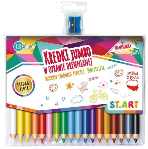 Przejdź do produktu Kredki 18kol ST.ART drew.opr+temp.  MAJEWSKI mix c