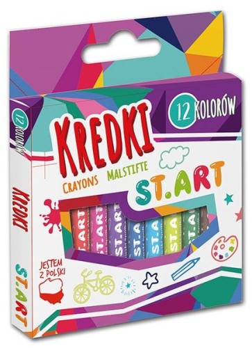 Przejdź do produktu Kredki 12kol ST.ART MAJEWSKI mix cena za 1 szt