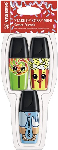 Przejdź do produktu Zakreślacze Boss Mini Sweet Freends 3-kol. etui, Stabilo