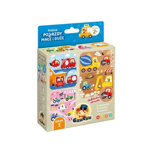 Przejdź do produktu PUZZLE 24EL POJAZDY DUZE I MALE CZU PUD