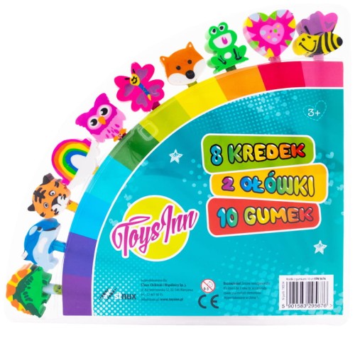 Przejdź do produktu Kredki z gumkami 10szt STN 5676