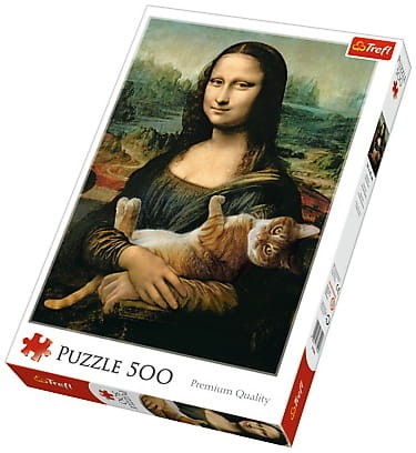 Przejdź do produktu Puzzle 500el Mona Lisa i kot Mruczek 37294 TREFL p