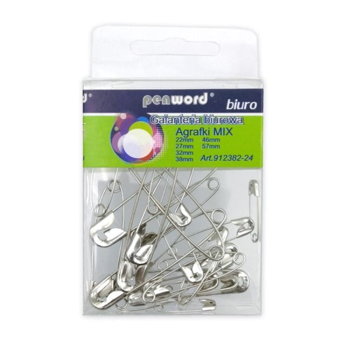 Przejdź do produktu Agrafki biurowe różne wielkości 24 szt 912382-24 p