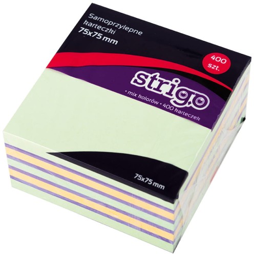 Przejdź do produktu Notes samoprzylepny 76x76mm 400 kartek pastelowe, Strigo