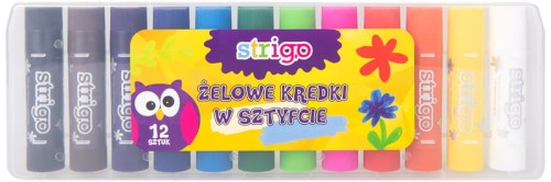 Przejdź do produktu Kredki żelowe 12-kol. 10g, Strigo