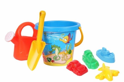 Przejdź do produktu Zestaw do piasku 4 Wiaderko z akcesoriami konewka