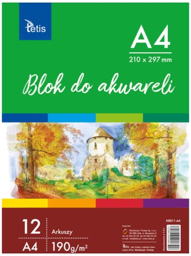 Przejdź do produktu Blok do akwareli A4 190g tetis