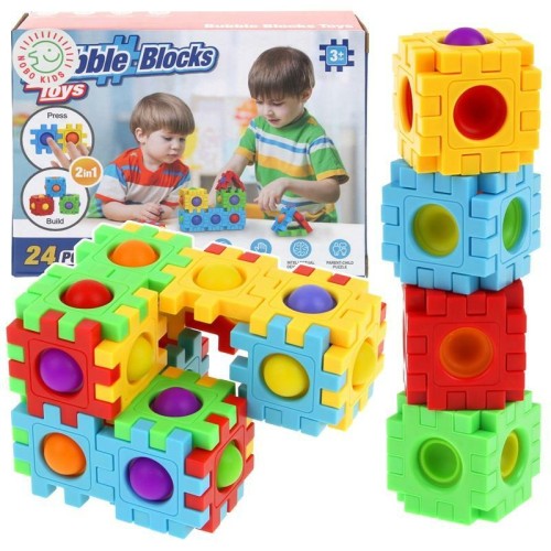 Przejdź do produktu Klocki sensoryczne Pop It Push Bubble antystresowe
