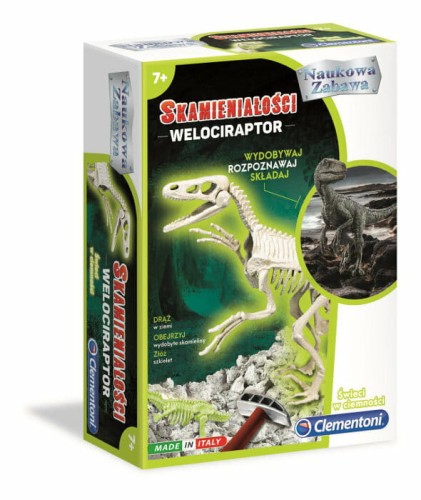 Przejdź do produktu Clementoni Skamieniałości Welociraptor fluorescenc