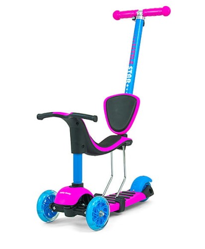 Przejdź do produktu Hulajnoga Scooter Little Star Pink Blue 3w1 Milly