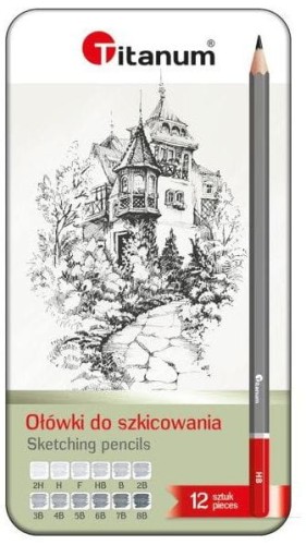 Przejdź do produktu OŁÓWKI TECH.12SZT.8B-2H PU.MET