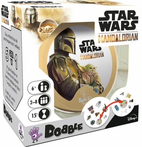 Przejdź do produktu Gra rodzinna 5w1 Dobble Star Wars: Mandalorian REB