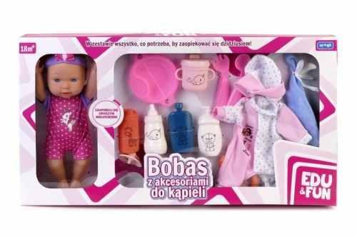 Przejdź do produktu Bobas z akcesoriami do kąpieli z opaską 36cm E-Edu