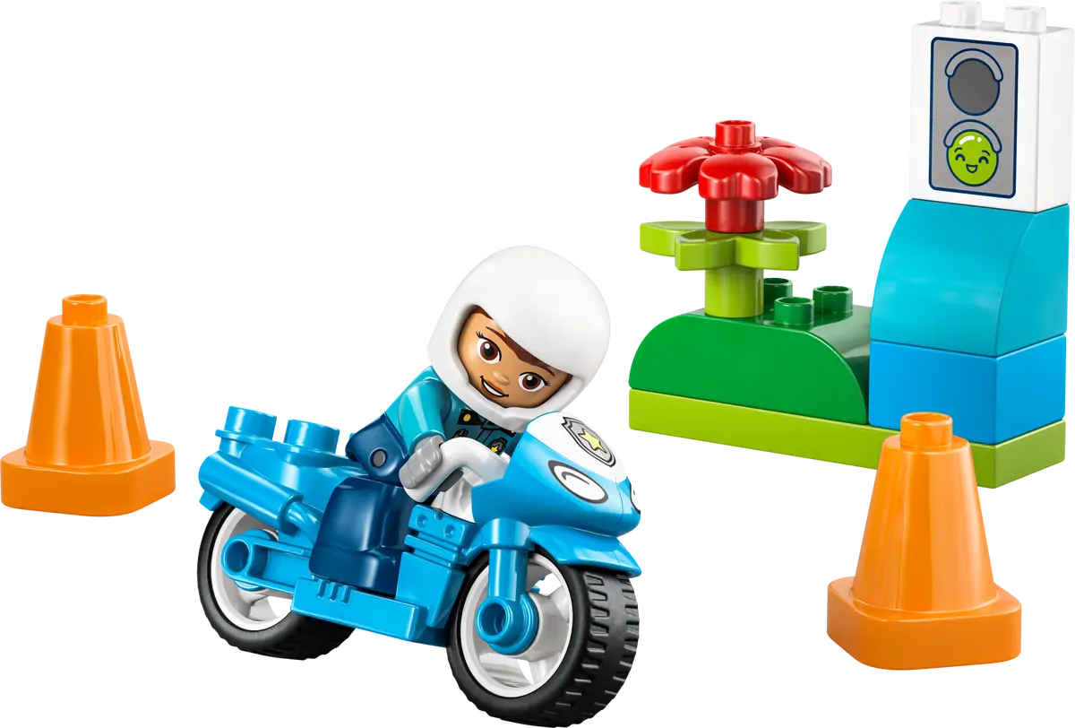 LEGO DUPLO 10471 Niebieski motocykl policyjny.webp