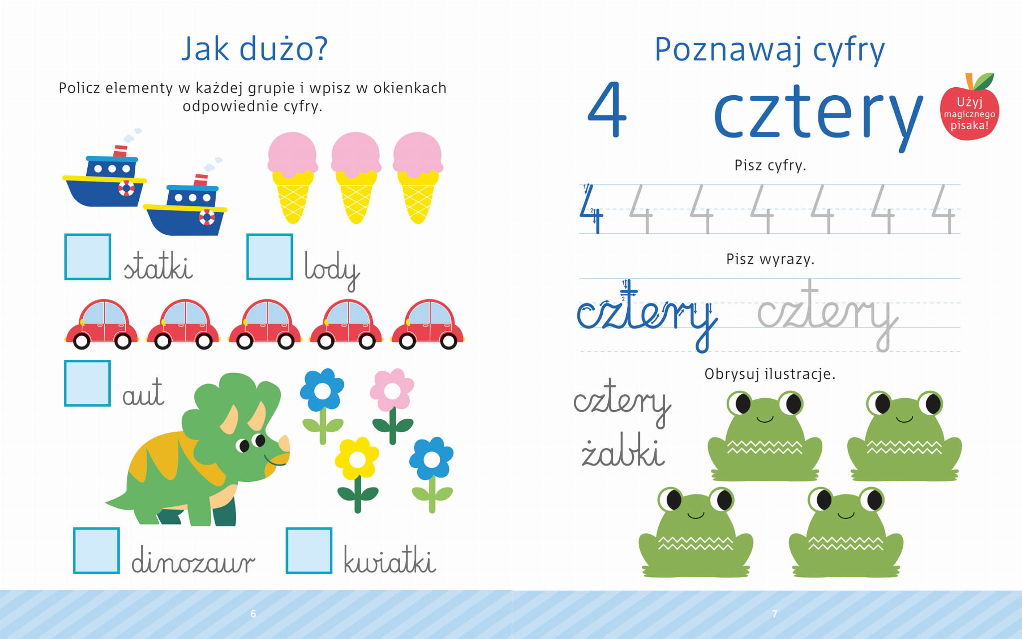 Wnetrze-ksiazki-Maly-geniusz.-Wesole-cyferki-przedstawiajace-zadania-na-liczenie-oraz-cwiczenie-pisania-cyfry-4.webp