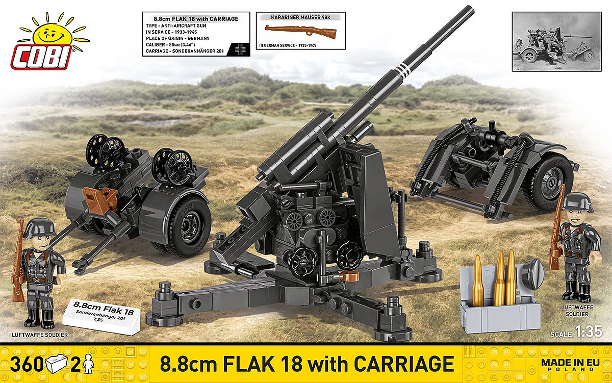 COBI HC WWII Flak with Carriage_7.webp